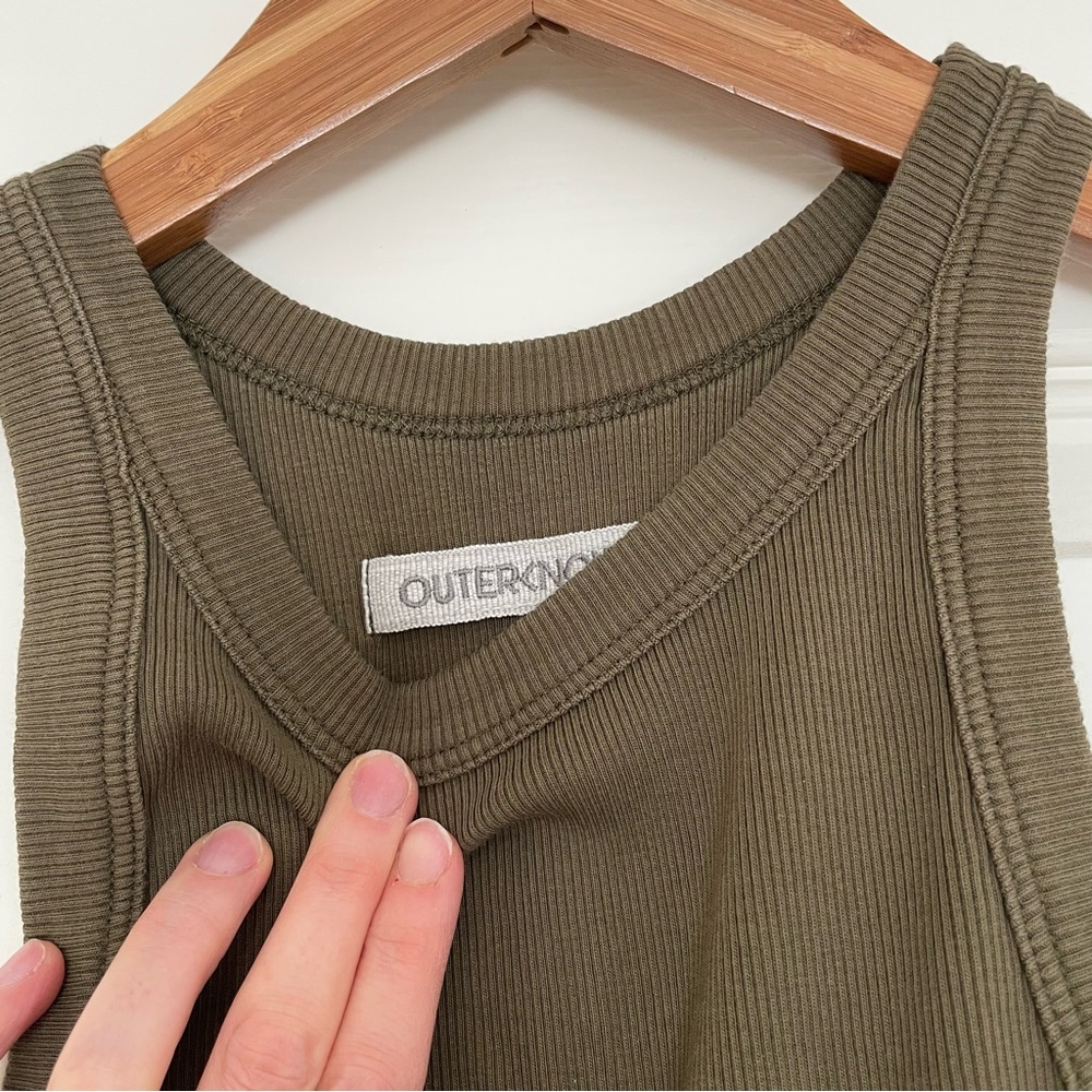 Outerknown Olive Ribbed Tank - Picture 4 of 5
